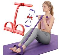 Fashion Puller Exercise, Upgrade 8-Tube Pedal Resistance Device, Multifunction Foot Pedal Resistance Fitness Band with Handle, for Women, for Strength Training, Tummy, Waist, Arm, Leg (F,8 Tubes)