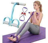 Fashion Puller Exercise, Upgrade 8-Tube Pedal Resistance Device, Multifunction Foot Pedal Resistance Fitness Band with Handle, for Women, for Strength Training, Tummy, Waist, Arm, Leg (J,6 Tubes)