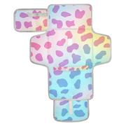 Fashion Rainbow Leopard Print Reusable Changing Pads for Baby with Tissue Pocket Portable Diaper Changing pad with Built-in Pillow cambiadores de pa?ales para Bebes
