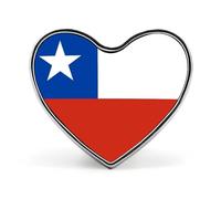 Fashion Republic Of Chile Flag Brooches And Pins Charm Chic Square/Circle/Heart-Shaped Friendship Flag Buttons Badges, Vintage Patriotic Jewellery Clothes Scarf Accessories Gift