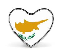 Fashion Republic Of Cyprus Map And Flag Flag Brooches And Pins Vintage Ethnic Buttons Pins Novelty Creative Patriotic Jewelry Badge Gifts For Father'S Day Business Wedding And Anniversary