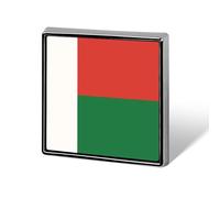 Fashion Republic Of Madagascar Flag Brooches And Pins Vintage Ethnic Buttons Pins Novelty Creative Patriotic Jewelry Badge Gifts For Father'S Day Business Wedding And Anniversary