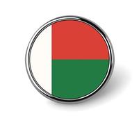 Fashion Republic Of Madagascar Flag Brooches And Pins Vintage Ethnic Buttons Pins Novelty Creative Patriotic Jewelry Badge Gifts For Father'S Day Business Wedding And Anniversary