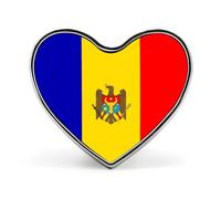 Fashion Republic Of Moldova Flag Brooches And Pins Charm Chic Square/Circle/Heart-Shaped Friendship Flag Buttons Badges, Vintage Patriotic Jewellery Clothes Scarf Accessories Gift