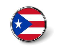 Fashion Republic Of Puerto Rico Flag Brooches And Pins Vintage Ethnic Buttons Pins Novelty Creative Patriotic Jewelry Badge Gifts For Father'S Day Business Wedding And Anniversary