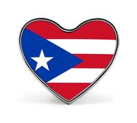 Fashion Republic Of Puerto Rico Flag Brooches And Pins Vintage Ethnic Buttons Pins Novelty Creative Patriotic Jewelry Badge Gifts For Father'S Day Business Wedding And Anniversary