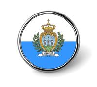 Fashion Republic Of San Marino Nations Flag Badge Brooch World Flag Badges For Women And Men Country Novelty Jewelry Patriot Clothing Bag Pin Brooches Accessories
