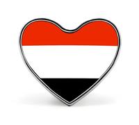 Fashion Republic Of Yemen Flag Brooches And Pins Charm Chic Square/Circle/Heart-Shaped Friendship Flag Buttons Badges, Vintage Patriotic Jewellery Clothes Scarf Accessories Gift