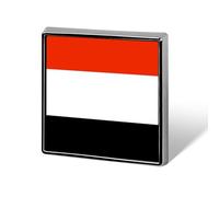 Fashion Republic Of Yemen Flag Brooches And Pins Charm Chic Square/Circle/Heart-Shaped Friendship Flag Buttons Badges, Vintage Patriotic Jewellery Clothes Scarf Accessories Gift