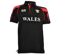 FASHION REVIEW [Black, SB - 5-6 Years] New Kids Baby Welsh Wales Cymru Rugby Cotton Smart Casual Polo Shirt Tshirt TOP