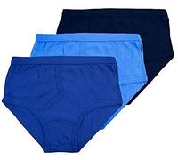 FASHION REVIEW Gimbles® New Men's Y-Front Underwear Underpants 6 Pack 100% Pure Interlock Cotton Assorted Blues & White Colour Packs - S M L XL 2XL 3XL 4XL 5XL (Blue Mix, L)