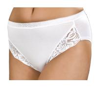 FASHION REVIEW Ladies Combed Cotton & Lace Panel High Leg Stretch Brief UK16/EU44 Black 3PK