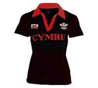FASHION REVIEW New Women's Welsh Wales Cymru V Collar Long Short Sleeve Rugby T Shirt Tops (Black Cymru S/S, 8-10)