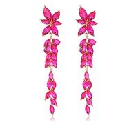 Fashion Rhinestone Statement Drop Dangle Earrings Dangling Sparkly Crystal Marquise Bridal Bridesmaid Wedding Earrings Long Chandelier Teardrop Earrings for Women Prom Party, Rhinestone, Rhinestone