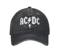Fashion Rock AC High Voltage DC Logo Baseball Cap Men Women Distressed Washed Sun Cap Outdoor Activities Adjustable Fit Caps Hat