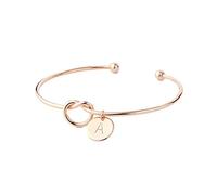 Fashion Rose Gold Silver Color Alloy Letter A-Z Bracelet Snake Chain Charm Bracelets For Female Personality Jewelry Fashion professionals