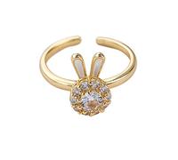 Fashion Rotation Gold Color Trend Zircon Rotatable Open Drop Sipping Party Gift for Women