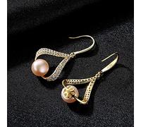 Fashion Round Fresh Natural Pearl Drop Earrings For Women 925 Silver Sterling Temperament Female Pearl Earrings Jewelry