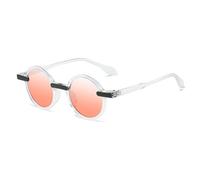 Fashion Round Sunglasses For Women Trends Multicolor Sun Glasses Punk UV400 Shades Eyewear Female Eyeglasses (One Size,C10Clear-Clear)