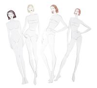 Fashion Ruler Set 4pcs Plastic Figure Drawing Templates
