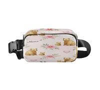 Fashion Running Belt Bag Waist Pack for Women Men Mama Bear Cubs Design Belt Bag pouching with Adjustable Strap Water Resistant for Shopping Sports Work