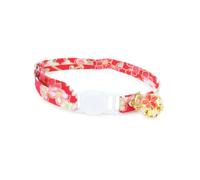 Fashion Sakura With Bell Japanese Style Adjustable Nylon Cat Safety Collar For Yorkshire Terrier Chihuahua Pug Poodle,B,19-31CM