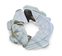 Fashion Satin Hair Bands, Loon Nature Birds Print Fashion Hair Scrunchies Stretchy Polyester & Spandex Scrunchies for All Hair Types