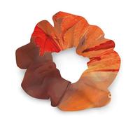 Fashion Satin Hair Bands, Maple Leaves in The Sun Print Fashion Hair Scrunchies Stretchy Polyester & Spandex Scrunchies for All Hair Types