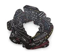 Fashion Satin Hair Bands, Mathematics And Physics Print Fashion Hair Scrunchies Stretchy Polyester & Spandex Scrunchies for All Hair Types