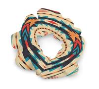 Fashion Satin Hair Bands, Native American Print Fashion Hair Scrunchies Stretchy Polyester & Spandex Scrunchies for All Hair Types