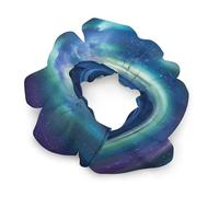 Fashion Satin Hair Bands, Northern Lights Print Fashion Hair Scrunchies Stretchy Polyester & Spandex Scrunchies for All Hair Types