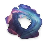 Fashion Satin Hair Bands, Northern Lights Print Fashion Hair Scrunchies Stretchy Polyester & Spandex Scrunchies for All Hair Types