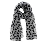 Fashion Scarf, White and Black Polka Dot Pattern, Ladies Womens Lightweight Scarf, Suitable for all Seasons