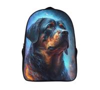 fashion school bag 3d print animal portraits two compartment laptop daypack funny cool rottweiler laptop backpack with big pockets-16inch,sturdy school rucksack for school or traveling