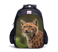 Fashion schoolbag Lynx Adult backpack Unisex school bag leisure school travel backpack （41x28x12 cm/16 inch） 3D printed backpack