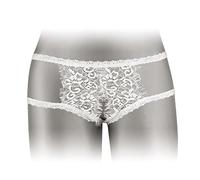 Fashion Secret Panties Open Insert-Legs White One Size