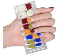 Fashion Semi Cured Gels Nails Polish Stickers Strips Waterproof Adhesive Full Wraps Gels Art Stickers Full Wrap Nails Decals