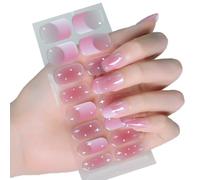 Fashion Semi Cured Gels Nails Polish Stickers Strips Waterproof Adhesive Full Wraps Gels Art Stickers Full Wrap Nails Decals