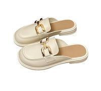 Fashion Sense Anti-Slip Women'S Summer Half Slippers Soft Bottom Beach Lazy Slip-On Casual Slides -Beige-38