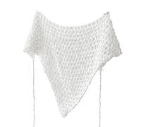 Fashion Sequined Triangular Scarf Multi-functional Exotic Hollow Shawl Cape Crochet Headscarf Summer(White)