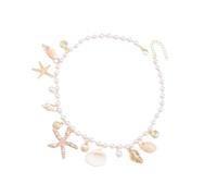 Fashion Shell Pendant Necklace Beaded Necklace Essential Elegant Accessory Beaded Neck Jewelry Present For Woman Girl Beach