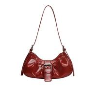 Fashion Shoulder Bag for Women PU Leather Evening Trials Trendy Armpit Bags for Daily Use and Fashionable Styles Casual Shopping Bag, red, Eine Größe