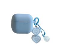 Fashion Silicone Lovely Cute Slim Fit Protective Shockproof Headphone Earphone Cover Case for AirPods 3rd Generation 2021 with Pendant-Color#1