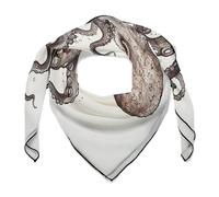 Fashion Silk Scarf for Women, Octopus Print Headband Scarf Multipurpose Scarf Versatile Accessory for Head, Neck, And Bags, Silk Scarves, One Size