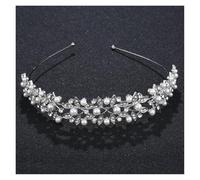Fashion Silver Pearl Rhinestone HairBand Simple and Versatile Headwear Banquet Princess Tiara Bridesmaids Head Bands Gift