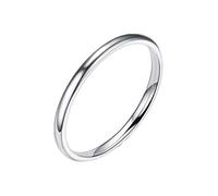 Fashion Silver Ring Women Solid Geometry Ring White Jewelry 925 Rings Unfolding Ring (Silver, 9号)