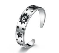 Fashion Simple Smiley Titanium Steel Ring, Men's And Women's Open Adjustable Personalized Ring