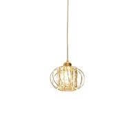 Fashion Simple Style Hanging Lamp, E27 Light Source Single-Head Pendant Light, Personality Pumpkin Type Wrought Iron, Study Decorated Ceiling Lighting (d)