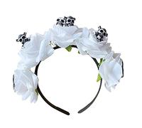 Fashion Skull Flower Shape Hair Hoop Headband Stage Rave Party Halloween Carnival Women Girl Styling Head Wear Colorful Flower Crown For Halloween Girls Crown For Girls Taking Photo Women