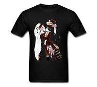 Fashion Skull Print Men T-Shirt Black Butler Short Sleeve Tops Crew Neck Casual Summer Stylish Tee Shirt for Teens Black(XX-Large)
